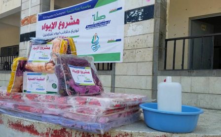 مؤسسة معاذ التنموية توزع مساعدات ايوائية ل 77 اسرة من نازحي تبيشعة 3